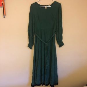 FLOWING BELTED MAXI DRESS ~ LARGE